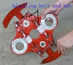 Adjusting bolt and nut