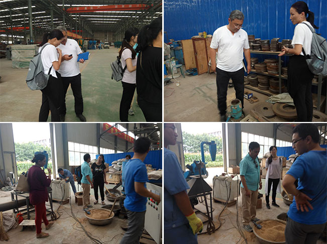 Malaysia customer visited GEMCO for its pellet making machine