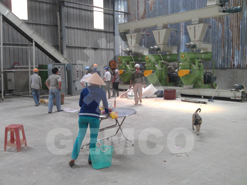 feed distributor of pellet mill in real project
